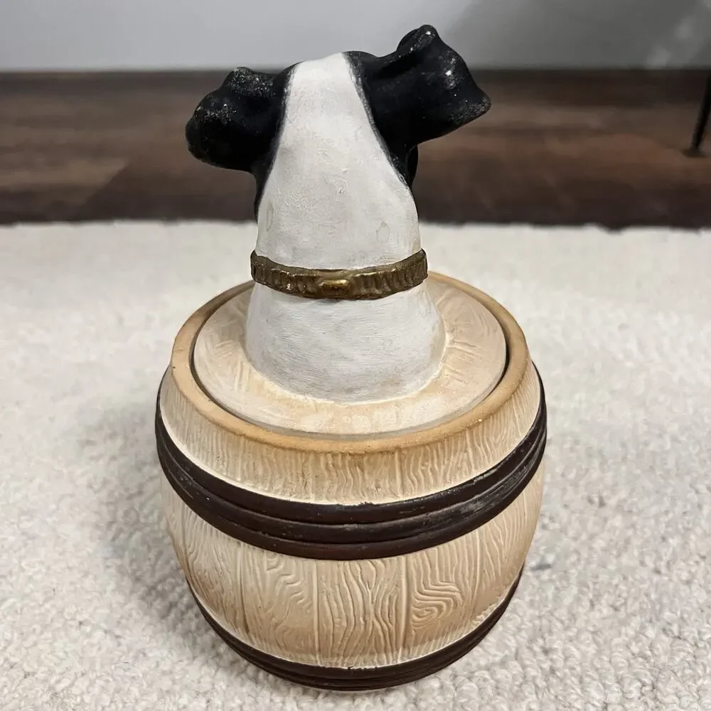 Fox Terrier Jack Russell Tobacco Jar Humidor CZECHOSLOVAKIA 8” DOG - Picture 2 of 9
